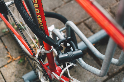 Bike with padlock