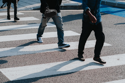 People crossing the road