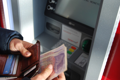 Withdrawing money for a ATM